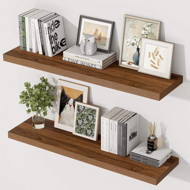 MDF Floating Shelf, Walnut