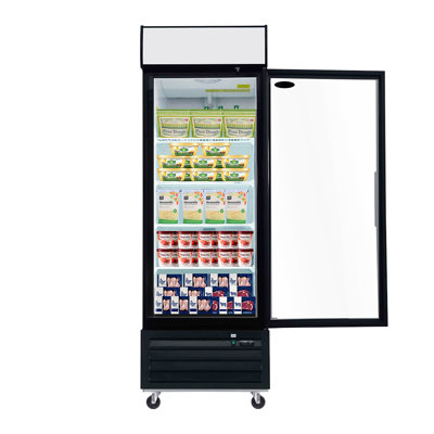 Gio 19.3 Cu.Ft Swing Door Glass Door Freezer with LED Lighting, ETL Listed