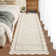Scalloped Machine Washable Rug Non-Slip Bordered Floor Mats Non-Shedding Soft Low Pile Modern Accent Rugs for Living Room Bedroom Office