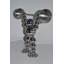 Statue boules chromées Ameliore haltérophile - Taille: 20 po x 5 po x H 17 po
