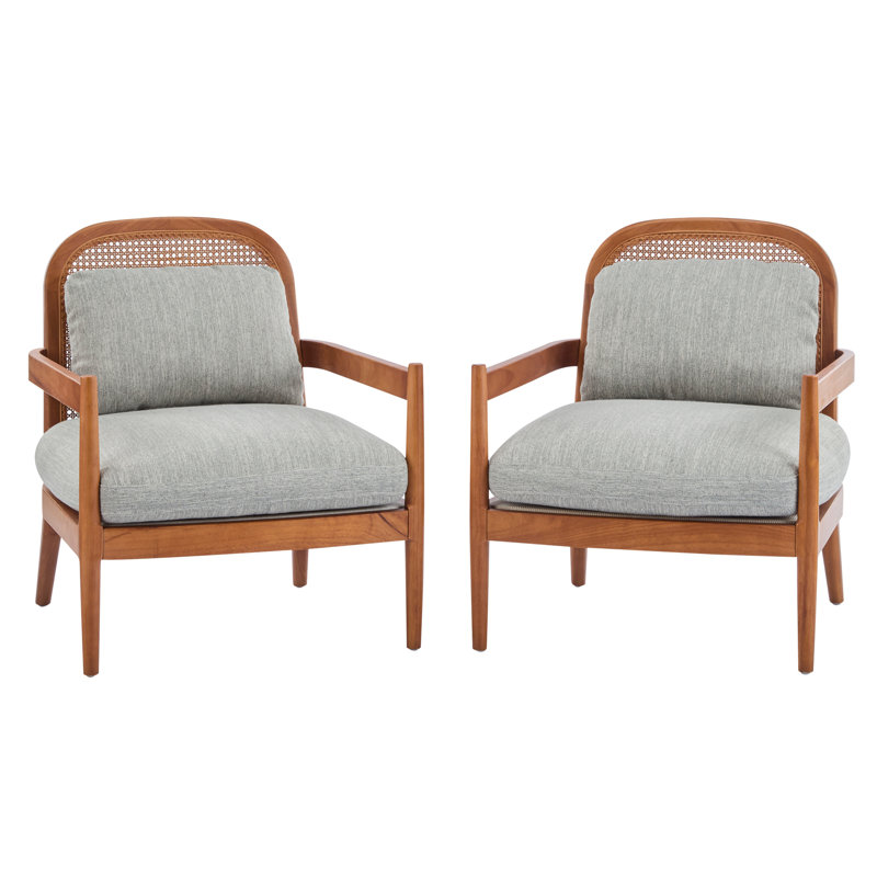 [Ensemble de 2] Chaise d'appoint Mid-Century moderne 26,6 po, Vert grisâtre
