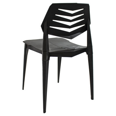 Chaise de salle à manger en polypropylène Janemarie - blanc - paquet de 4