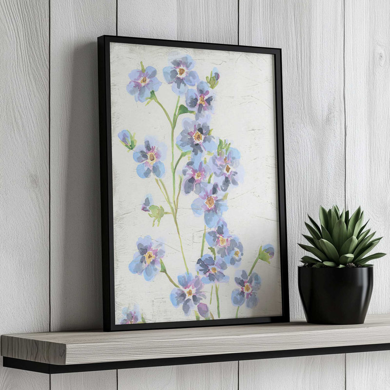 «Mountain Blossoms I» par June Erica Vess, reproduction d'art, H 48 po x l 32 po, Cadre ouvert sans passe-partout, Brun