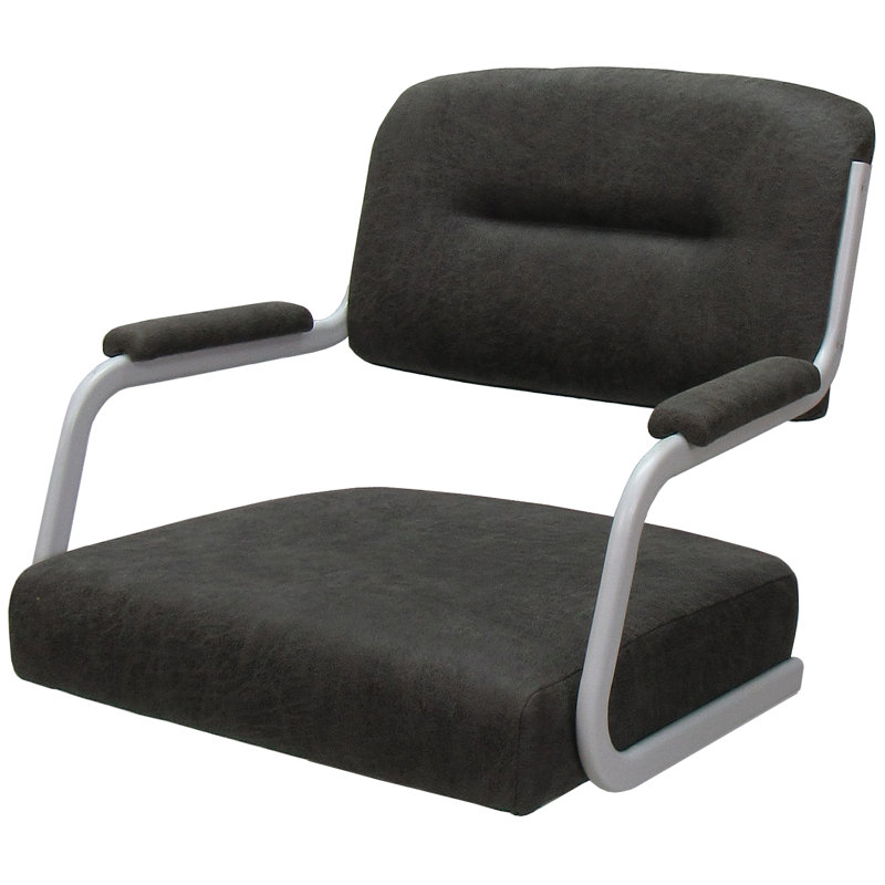 Tabouret de bar pivotant 30 po Jomiah, Gris, Blanc