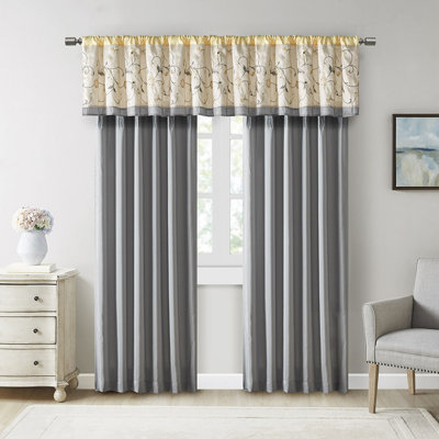 Elegant Embroidered Window Valance, Perfect For Adding A Touch Of Charm And Sophistication To Any Room