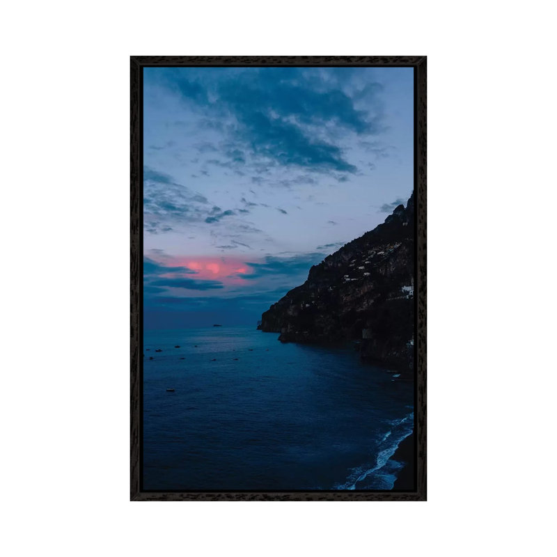 Positano Sunrise II by Bethany Young - Print on Canvas, 101.6cm H x 66.04cm W x 3.81cm D, Black Framed