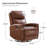 Chikako Genuine Leather Swivel Rocker Manual Recliner-70690529