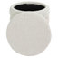 Repose-pieds cylindrique avec rangement, gris clair
