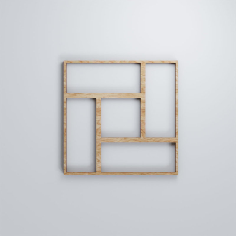 Panneaux muraux décoratifs en bois Sheffield, Chêne rouge, H 7 3/8 po x l 7 3/8 po x P 3/8 po