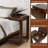 C Shaped End Table with 360° Adjustable Desktop and Rolling Casters