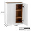 Armoire murale blanche à 2 portes en bois massif avec 2 portes et 2 tablettes pour le rangement de la cuisine, de la salle de bain, de la buanderie et des tablettes réglables prêtes à assembler (l 30 po x P 12 po x H 30 po)-1934399948