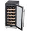 Wine Cooler 28 Bottle Mini Wine Fridge with Glass Door Digital Temp Control
