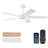 46" 5-blade White Modern Ceiling Fan With Lights And Remote Control-1589971746