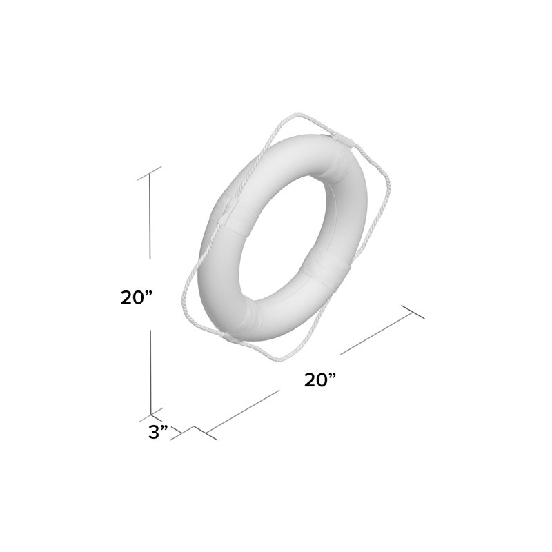 Décoration murale en anneau de vie décoratif rétro, H 10 po x l 10 po x p 1 po, Rouge