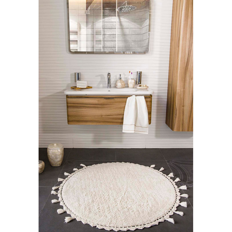 Lucky Non-Slip Bath Rug, Cream