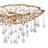 Laguna 4-Light Modern Chandelier with Glass Water Droplets by Lisa McDennon