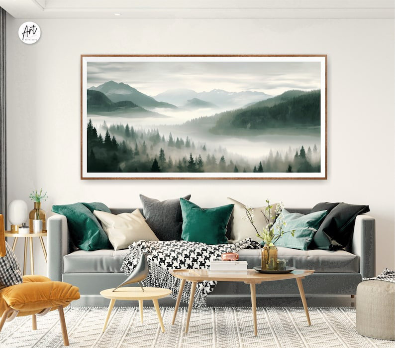 Parc national des Great Smoky Mountains, art mural horizontal, Toile tendue, H 30 po x l 60 po x P 1,5 po