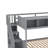 Twin Over Full Bunk Bed with Built-In Stairs-2119065572