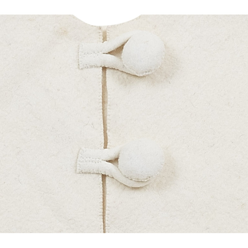 Jupe d'arbre de Noël en feutre crème faite à la main Pom Poms - 63 po