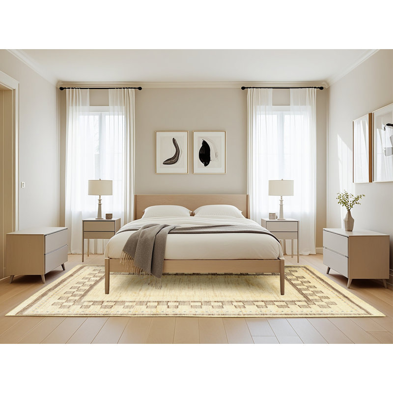 Tapis contemporain gris, Rectangle 5 pi x 8 pi