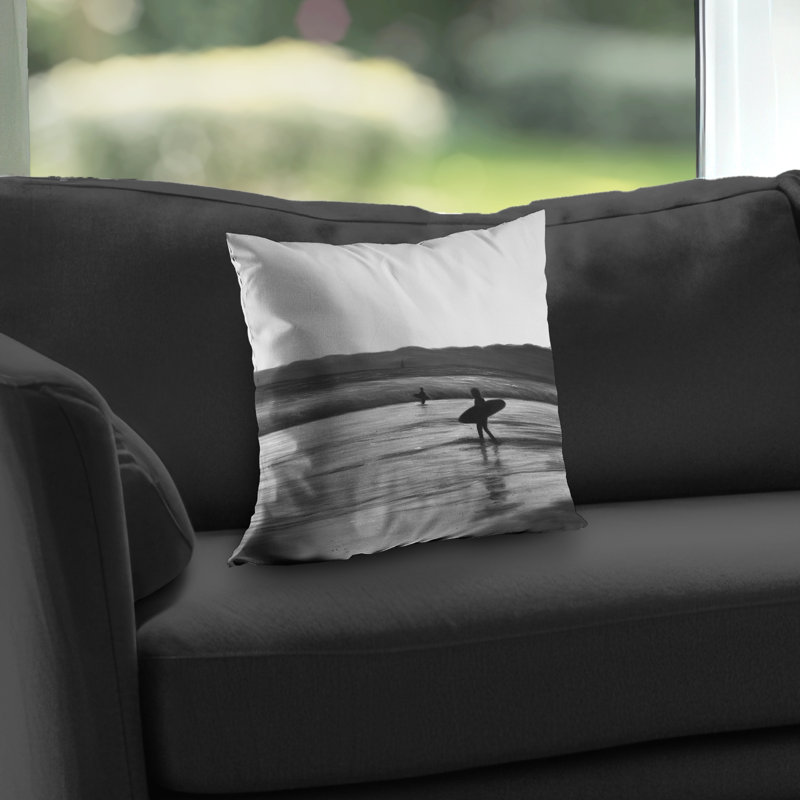Surfers - White Waves Poly Twill Throw for Home Decor