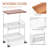 Metal Storage Trolley with Wooden Table Top