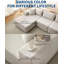 108" Soft Modular Cloud Sectional Sofa with Boneless L-Shaped Couch Bed & Chaise, Featuring Cozy Corduroy Design No Assembly, Beige Right-2145016466-2145016479