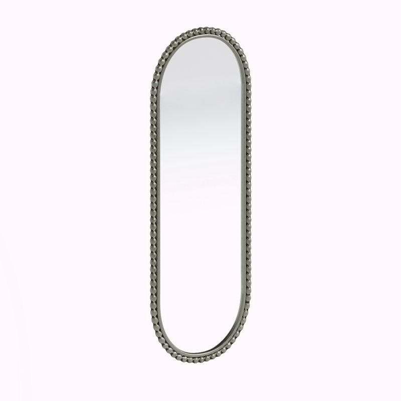 Iron Art Oval Retro Mirror, Silver