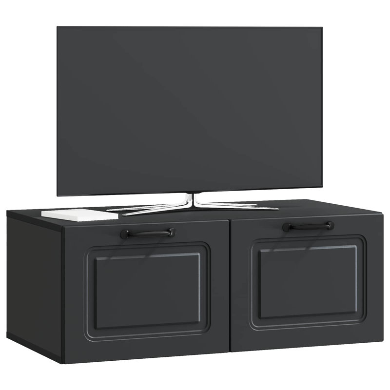 TV Stand, 30cm H x 78.5cm L x 41cm W, Black