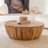Solid Mango Wood Drum Coffee Table-1608454885