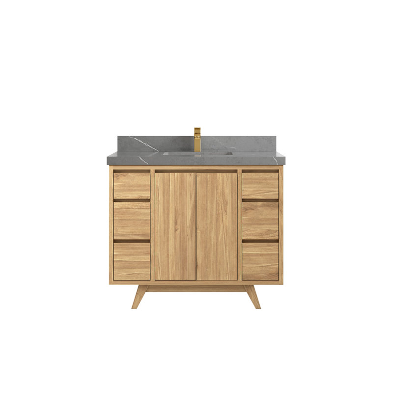 42'' Single Bathroom Vanity with Top, Piatra