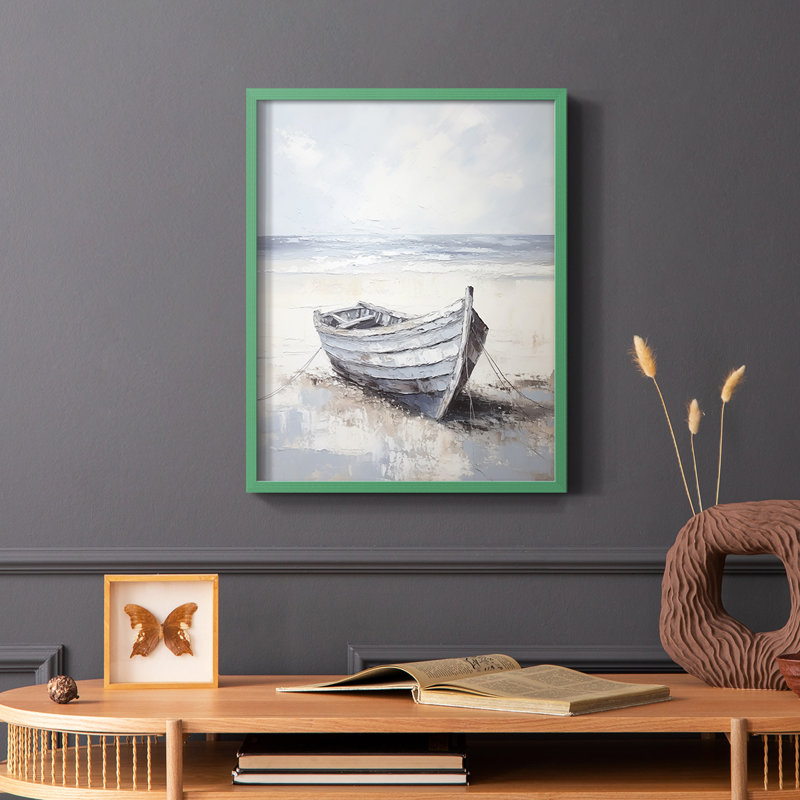 NAUTICAL Series CDXCII - Impression encadrée de qualité supérieure - Prêt à être accroché - Aucun clou requis, Vert