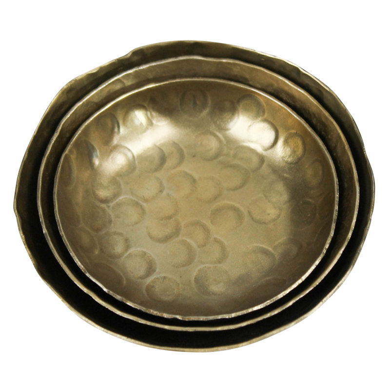 Ensemble de 3 bols martelés de 3,25 po à 4,25 po de diamètre