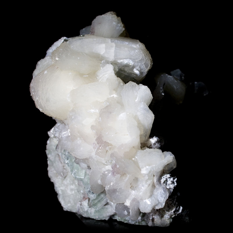 Esthétique apophyllite et stilbite sur calcédoine