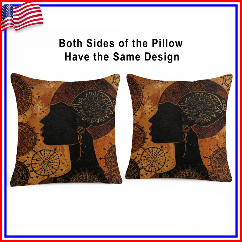 Coussin africain, 20 po x 20 po