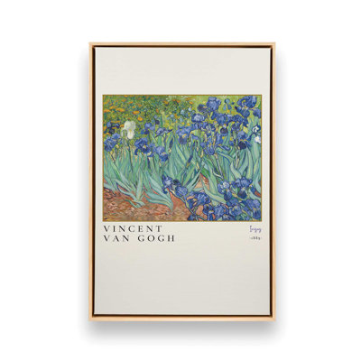 Van Gogh's Irises, reproduction sur toile dans un cadre