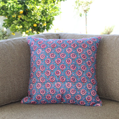 Floral Cotton Pillow Cover