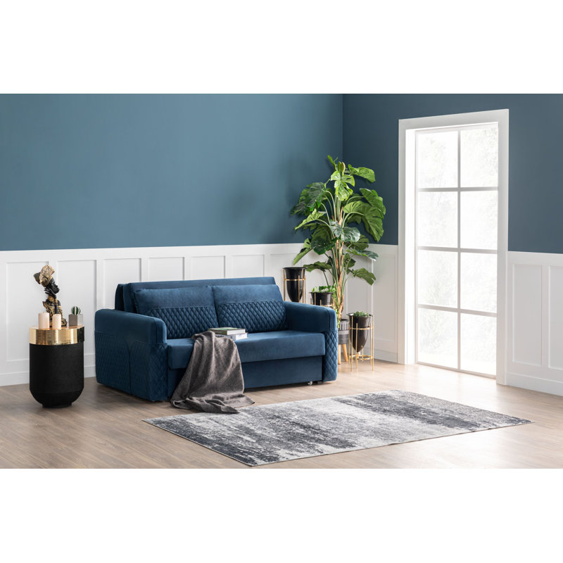 70'' Slipcovered Velvet Sleeper Sofa