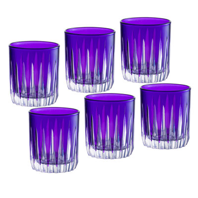 Colored Shot Glass - Blue (Cobalt)  Liquor Glasses - Set of 6 - 2.6 oz., Made in Europe