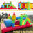 18'x8.2'x6.6' Kids Inflatable Obstacle Bounce House With Racing Slides,Dual Crawl Tunnels, Dual Climbing, Jumping
