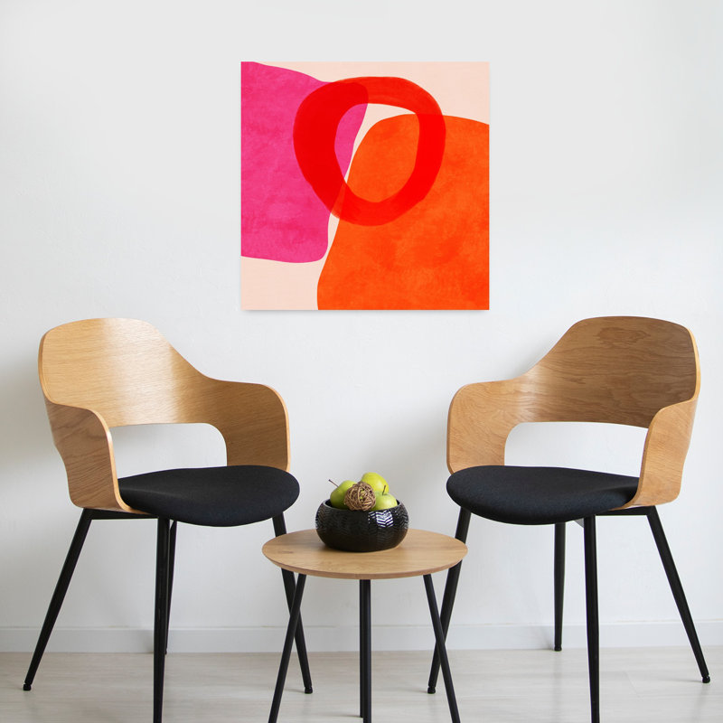 Art contemporain abstrait géométrique coloré, H 24 po x l 24 po