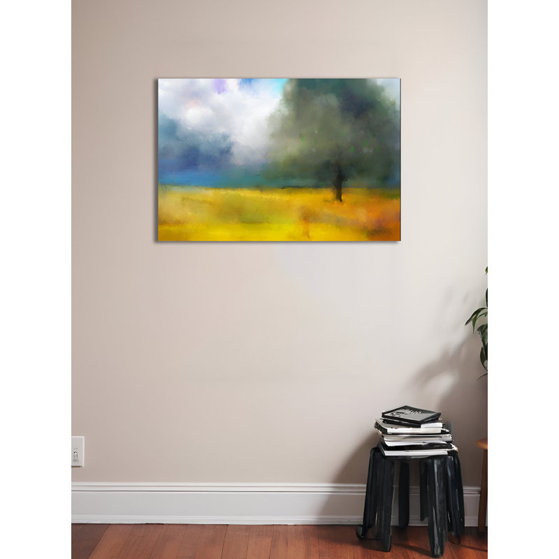 «Watercolor Landscape Abstract II» par Cliff Warner, reproduction d'art sur toile tendue, H 24 po x l 36 po x P 1,5 po