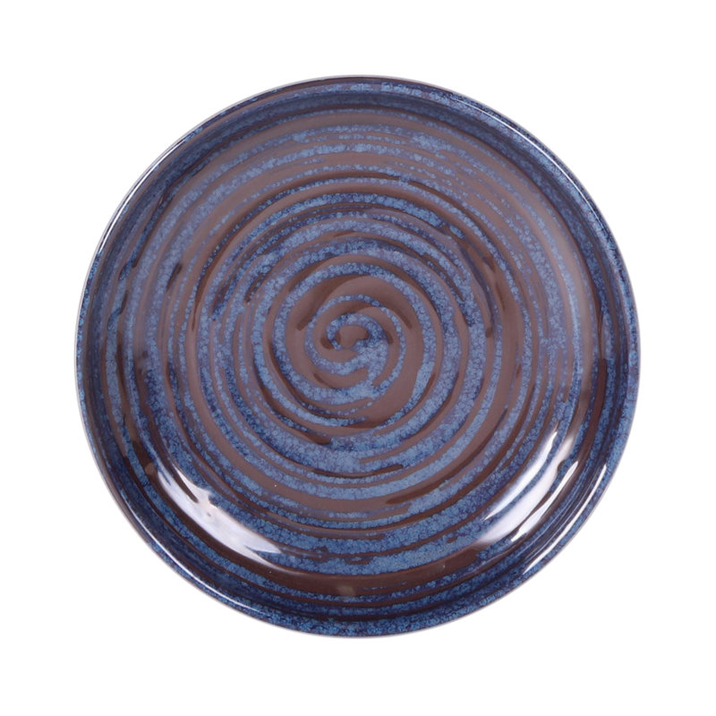 Assiette à hors-d'œuvre ronde 7 po Stardust, Bleu