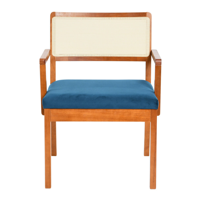 Kay Upholstered Armchair, Blue/Brown