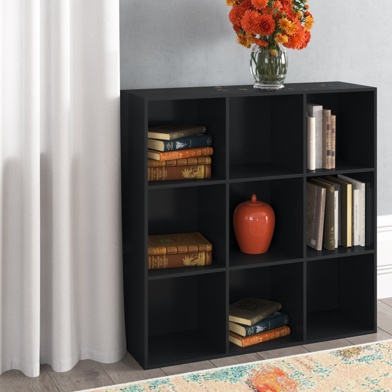 Oreland Cube Bookcase, Black, 96.5cm H x 96.5cm W x 29cm D
