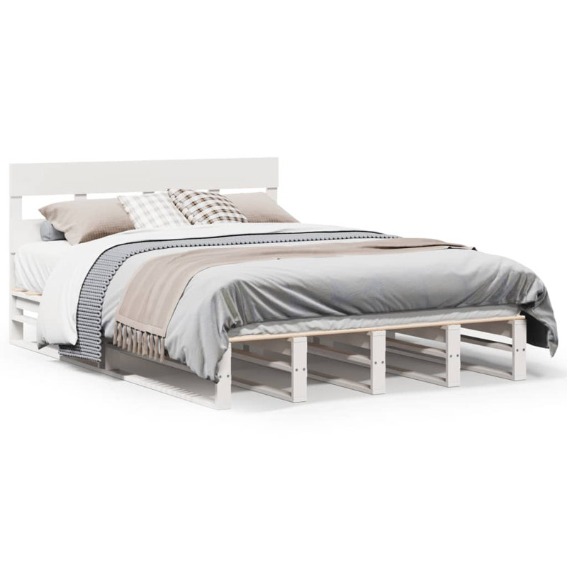 Benecko Solid Wood Bed Frame, Small Double (4')