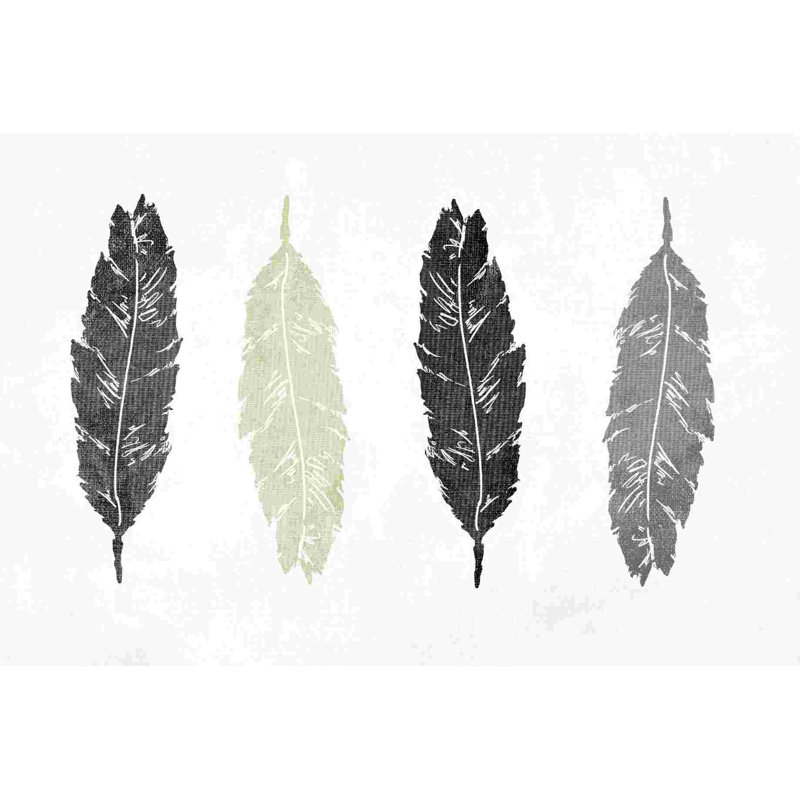 «Neutral Feathers», impression sur toile tendue, H 32 po x l 48 po