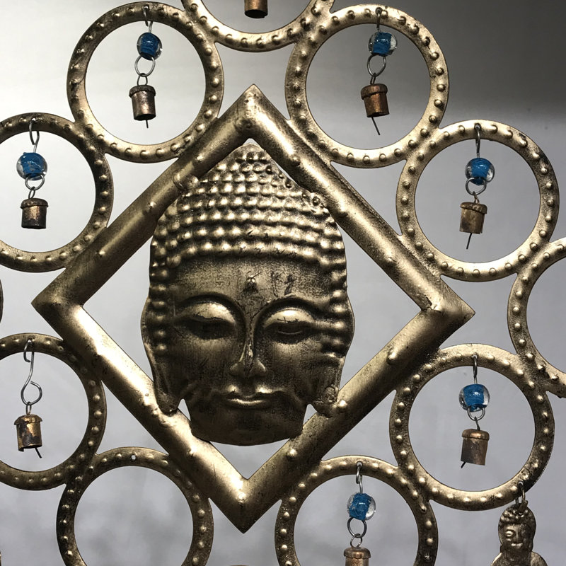 Buddhist Temple Bell Chime in Burnt Gold