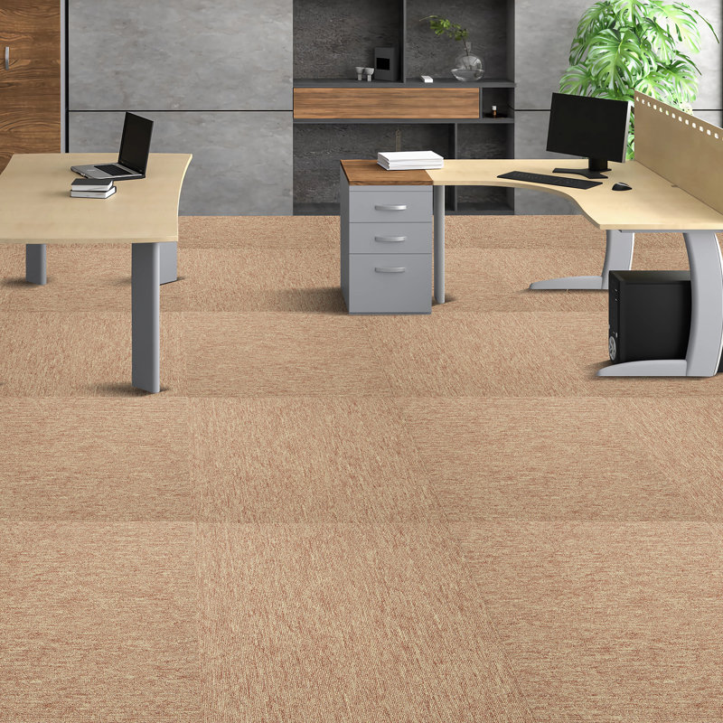 20'' W x 20'' L Textured Cut And Loop Polypropylene Plastic Carpet Tile