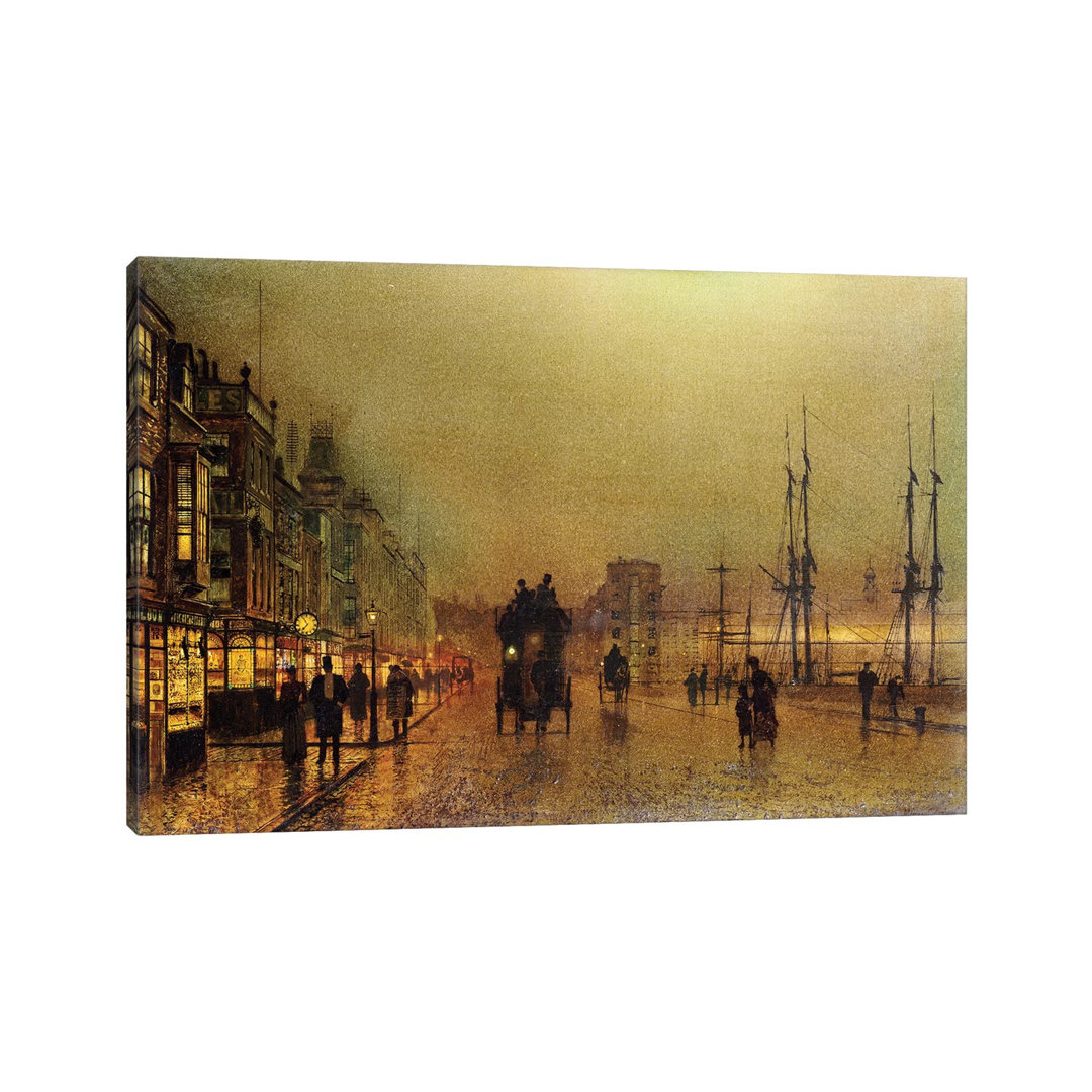 Glasgow by John Atkinson Grimshaw - Wrapped Canvas Print